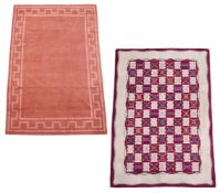 TWO FRENCH RUGS; 20TH CENTURY