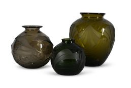 TWO LEGRAS (FRENCH), VASES; CIRCA 1930