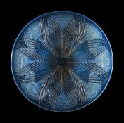 RENÉ LALIQUE (FRENCH, 1860-1945), 'ŒILLETS' PLATE; DESIGNED 1932; PRE 1945