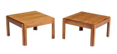 Y CFC SILKEBORG (DANISH), TWO LOW SQUARE COFFEE TABLES, MID-20TH CENTURY