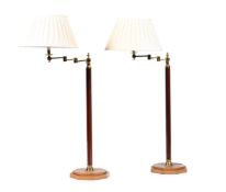 ART DECO STYLE, A PAIR OF ADJUSTABLE READING LIGHTS; LATE 20TH/EARLY 21ST CENTURY