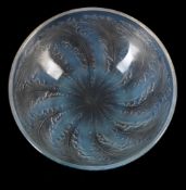 RENÉ LALIQUE (FRENCH, 1860-1945), ‘CHICORÉE NO.1’ BOWL; DESIGNED 1921; PRE 1945