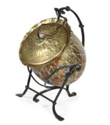 CHRISTOPHER DRESSER FOR BENHAM & FROUD LTD, ATTRIBUTED; A COAL SCUTTLE, CIRCA 1890