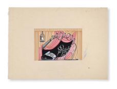 λ ERTÉ (FRENCH, 1892-1990), TWO ‘VITRINE DELMAN’ DRAWINGS; CIRCA 1935