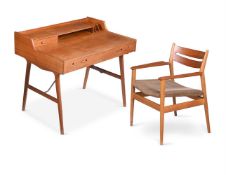 ARNE WAHL IVERSON (DANISH, 1927-1986), A DESK, 'MODEL 56', MADE BY VINDE MOBELFABRIK; CIRCA 1965