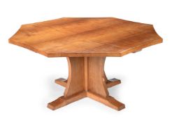 ROBERT 'MOUSEMAN' THOMPSON (BRITISH, 1876-1955), OCTAGONAL DINING TABLE; SECOND HALF 20TH CENTURY