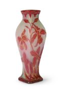 POSSIBLY VAL ST LAMBERT (FRENCH), A CAMEO GLASS VASE; CIRCA 1900