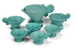 MARGARETE (GRETE) HEYMANN LÖBENSTEIN MARKS (GERMAN, 1899-1990), BAUHAUS TEA SERVICE; CIRCA 1930