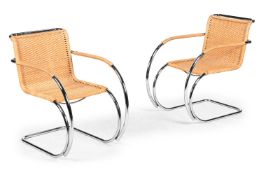 LUDWIG MIES VAN DER ROHE (GERMAN, 1886-1969), PAIR OF 'MR20' ARMCHAIRS, DESIGNED 1927, CIRCA 1975