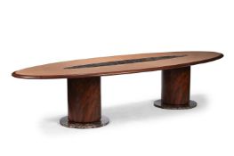 SILVERLINING (BRITISH, EST.1985), ART DECO STYLE OVAL DINING TABLE; 21ST CENTURY