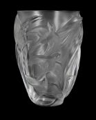 LALIQUE, ‘MARTINETS’ VASE; DESIGNED 1982; 20TH/21ST CENTURY