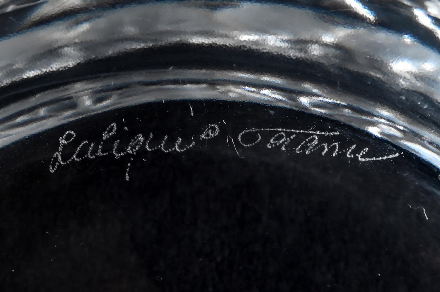 LALIQUE, NINE 'HONFLEUR' BOWLS ; SECOND HALF 20TH CENTURY - Image 3 of 3