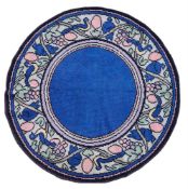 NOEL SIMMONS (BRITISH), CIRCULAR RUG; 20TH CENTURY