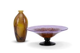 CHARLES SCHNEIDER (GERMAN, 1881-1953), BOWL AND VASE; CIRCA 1920