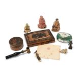 A QUANTITY OF DECORATIVE ITEMS, 19TH CENTURY AND LATER