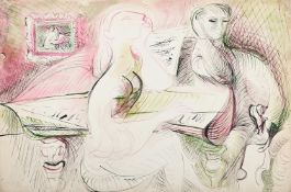 λ CERI RICHARDS (BRITISH 1903-1971), TWO MUSICIANS