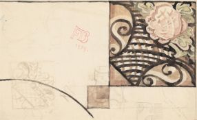 SIR FRANK BRANGWYN (BRITISH 1867-1956), FIVE DESIGNS FOR MARQUETRY
