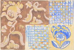 SIR FRANK BRANGWYN (BRITISH 1867-1956), THREE TILE DESIGNS FOR E. POLLARD & CO. CIRCA. 1929-30