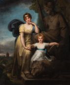 MARIA COSWAY (BRITISH 1759/60-1838), PORTRAIT OF CAROLINE, PRINCESS OF WALES AND HER DAUGHTER