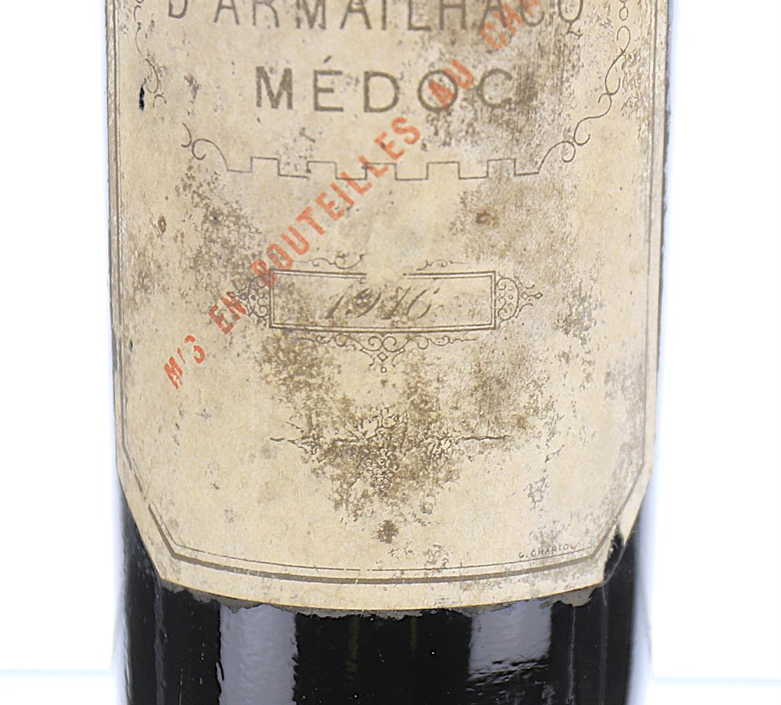 ß 1916 Chateau d'Armailhac 5eme Cru Classe, Pauillac - In Bond - Image 2 of 2
