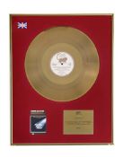 A FRAMED EMERSON, LAKE, & PALMER FRAMED LONG PLAYING RECORD (LP), DATED 1974