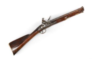 GARRETT, LONDON; A GEORGE III FLINTLOCK BLUNDERBUSS, THIRD QUARTER 18TH CENTURY