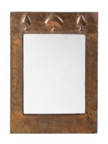 AN ARTS & CRAFTS COPPER WALL MIRROR, EARLY 20TH CENUTRY, ALMOST CERTAINLY LIBERTY & CO.