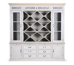 A WHITE PAINTED AND LIMED WOOD DRESSER, 20TH CENTURY