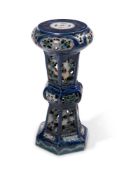 A CHINESE BLUE GLAZED PLANT STAND, 19TH OR 20TH CENTURY
