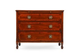 A GEORGE III MAHOGANY, CROSSBANDED AND INLAID COMMODE, ATTRIBUTED TO GILLOWS, CIRCA 1800