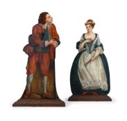 A PAIR OF PAINTED DUMMY BOARDS, LATE 19TH OR EARLY 20TH CENTURY