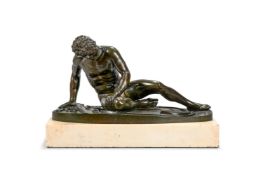 AFTER THE ANTIQUE, A BRONZE FIGURE OF THE DYING GAUL, 19TH CENTURY