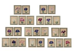 A SET OF TWENTY FIVE JAPANESE HAND COLOURED BOTANICAL WOODBLOCK PRINTS, CIRCA 1890