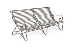 A REGENCY IRON STRAP WORK BENCH, CIRCA 1820