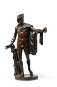 AFTER THE ANTIQUE, A FRENCH BRONZE FIGURE OF THE APOLLO BELVEDERE, LATE 19TH CENTURY