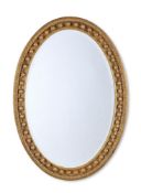 A GEORGE III CARVED GILTWOOD AND GESSO MIRROR, LATE 18TH CENTURY