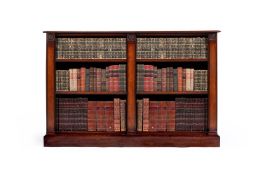 A GEORGE IV MAHOGANY OPEN BOOKCASE, IN THE MANNER OF GILLOWS, CIRCA 1825