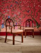 A SET OF FOURTEEN GEORGE IV MAHOGANY GOTHIC DINING CHAIRS, CIRCA 1825