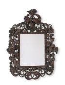 A CHARLES II CARVED SOFTWOOD MIRROR, CIRCA 1680