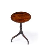Y A GEORGE III MAHOGANY AND CROSSBANDED TRIPOD WINE TABLE, CIRCA 1780