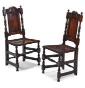 A PAIR OF QUEEN ANNE OAK CHAIRS, ATTRIBUTED TO THE SEVERN VALLEY, MONTGOMERYSHIRE, CIRCA 1710