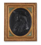 A NEALE & CO. BLACK BASALT PLAQUE OF WILLIAM PENN (1644-1718), CIRCA 1790