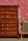 A FINE GEORGE III MAHOGANY CHEST ON CHEST, IN THE MANNER OF PHILIP BELL, CIRCA 1760