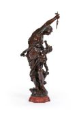 JEAN SUL-ABADIE (1850-1890), A BRONZE FIGURAL GROUP 'VENUS & CUPID', LATE 19TH CENTURY