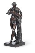 AFTER THE ANTIQUE, A LARGE BRONZE OF SILENUS AND THE INFANT BACCHUS, FRENCH, 19TH CENTURY