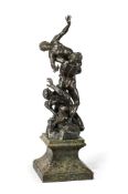 AFTER GIAMBOLOGNA, A BRONZE FIGURAL GROUP 'THE ABDUCTION OF THE SABINE', 19TH CENTURY