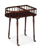 A REGENCY MAHOGANY BUTLER'S PLATE AND CUTLERY STAND, AFTER A DESIGN BY GILLOWS, CIRCA 1815