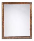 Y A REGENCY ROSEWOOD AND BRASS MARQUETRY MIRROR, IN THE MANNER OF GEORGE BULLOCK, CIRCA 1815