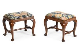 A PAIR OF GEORGE I WALNUT STOOLS, CIRCA 1725