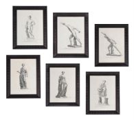 SIMON FRANÇOIS RAVENET, A SET OF SIX ENGRAVED PRINTS OF ITALIAN CLASSICAL SCULPTURE, 18TH CENTURY